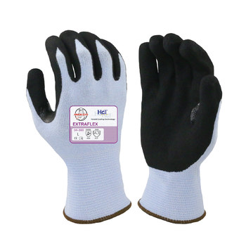 Armor Guys ExtraFlex HCT 04-300 Blue/Black Large Engineered Yarn/MicroFoam Nitrile Cut-Resistant Gloves - ANSI 3, EN 388 5 Cut Resistance - Nitrile Foam Palm & Fingers Coating - 04-300-L