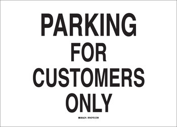 Picture of Brady B-401 High Impact Polystyrene Rectangle White English Parking Restriction, Permission & Information Sign part number 25862 (Main product image)