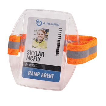 Retractable Badge Holder with Large Badge Strap and Secure Fastener Belt Clip