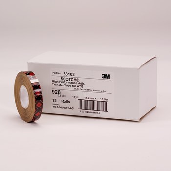 3M Scotch 926 Clear Transfer Tape - 1/4 in Width x 36 yd Length - 5 mil  Thick - Densified Kraft Paper Liner - 30308