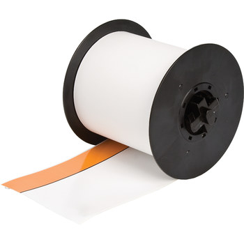 Picture of Brady Orange / White Indoor / Outdoor Vinyl Thermal Transfer 113227 Continuous Thermal Transfer Printer Label Roll (Main product image)