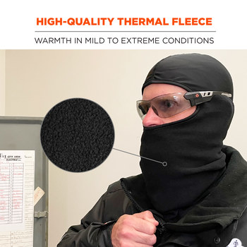 Ergodyne N-Ferno 6822 Black Polyester Fleece/Spandex Cold Weather Balaclava Hood - 720476-16822
