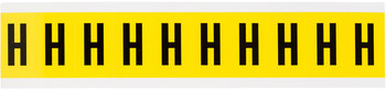 Picture of Brady 34 Series Black on Yellow Indoor Vinyl Cloth 34 Series 3430-H Letter Label (Main product image)