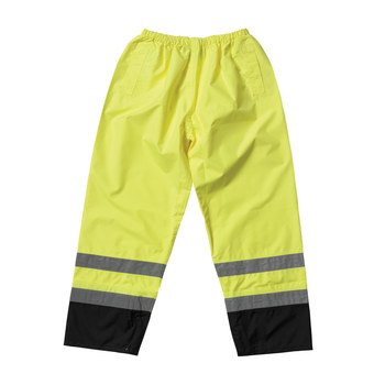 PIP 318-1757 Black/High-Visibility Lime 2XL Polyester High-Visibility Pants - 2 Pockets - 46.5 in Outseam Length - 616314-05580