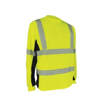 Global Glove FrogWear High-Visibility Reflective Shirt GLO-225LS/LG - Size Large - Lime - GLO-225LS LG