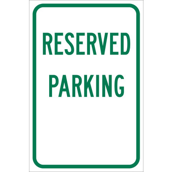 Picture of Brady B-959 Aluminum Rectangle White English Parking Restriction, Permission & Information Sign part number 112627 (Main product image)