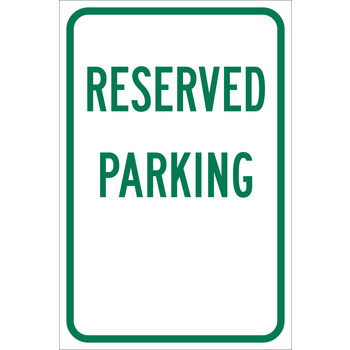 Picture of Brady B-959 Aluminum Rectangle White English Parking Restriction, Permission & Information Sign part number 112627 (Main product image)