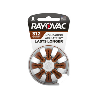 Picture of Rayovac L312ZA-8ZM No Battery Lasts Longer Hearing Aid Battery (Main product image)