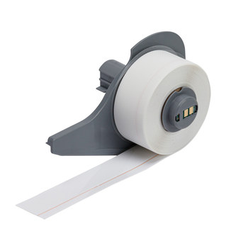 Brady BradyGrip M71C-750-414 Printer Label Roll - 0.75 in x 20 ft - Polyester - White - B-414 - 55734