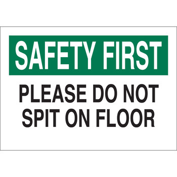 Picture of Brady B-401 Polystyrene Rectangle White English Personal Hygiene Sign part number 22823 (Main product image)