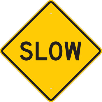 Picture of Brady B-959 Aluminum Diamond Yellow English Stop Signs, Traffic Control Signs & Banners Sign part number 80099 (Main product image)