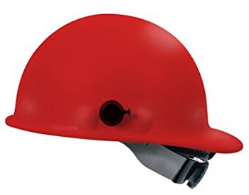 Picture of Fibre-Metal Roughneck Red Fiberglass Cap Style Hard Hat (Main product image)