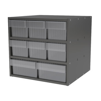 Picture of Akro-Mils AD1817CAST Akrodrawers 60 lb Charcoal Gray Powder Coated, Textured Stackable Super Modular Cabinet (Main product image)