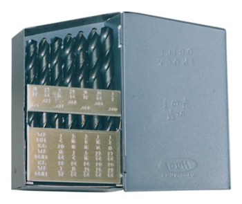 Chicago Latrobe 150ASP 1 16 in 1 2 Heavy Duty Jobber Drill 45640 Right Hand Cut Split 135 Point Steam Oxide Finish Spiral Flute High Speed Steel Straight Shank RSHughes