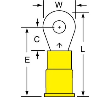 Picture of 3M Scotchlok - MV10-6RX Brazed Ring Terminal (Main product image)