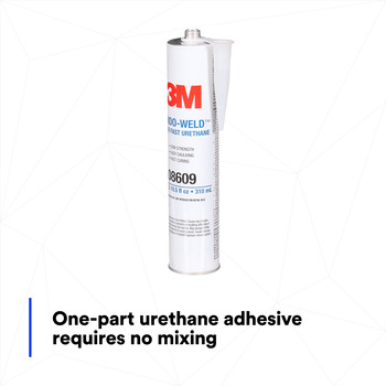 3M Window-Weld 08609 One-Part Black Urethane Adhesive - Paste 10.5 fl oz Cartridge