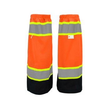 Picture of Global Glove FrogWear HV High-Visibility Orange & Yellow/Green Universal Mesh Polyester Leg Gaiters (Main product image)