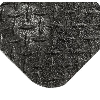 Picture of Wearwell Spongecote 416 Black Nitricell/PVC Diamond-Plate Anti-Fatigue Mat (Main product image)