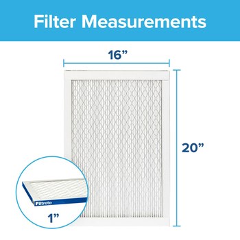 3M Filtrete Premium Allergen & Home Pollutants 16 in x 20 in x 1 in EA00-4 MERV 13, 2200 MPR Air Filter - 90100