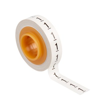 3M ScotchCode SDR-1 White Electrical Marking Tape - Pattern/Text = 1 - 0.25 in Width x 96 in Length - 3 mil Thick - 09370