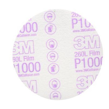 3M Hookit 260L Hook & Loop Disc 00953 - Aluminum Oxide - 5 in - P1000 - Super Fine