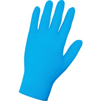 Global Glove Panther-Guard Blue XL Powder Free Disposable Gloves - Medical Grade - 9.5 in Length - Smooth Finish - 5 mil Thick - 405PF-XL