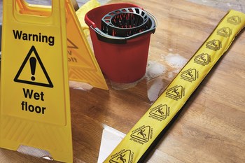 Picture of Meltblown Technologies Osmo Thirsty Sock Yellow w/Black Caution Sign Polypropylene/Cellulose/SAP 134 gal Flood Barrier (Main product image)
