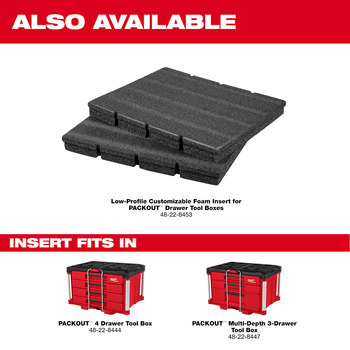 4 Tool & 2 Battery Foam Insert for PACKOUT™ Large Tool Box