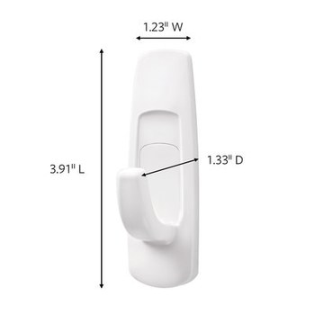 3M Command Plastic White Hooks - 99313