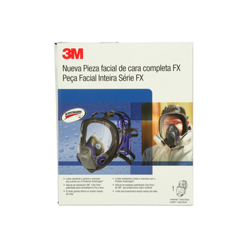 3M FF-400 Series FF-403 Black/Blue Large Silicone Full Mask Facepiece Respirator
