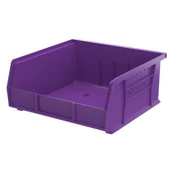Akro-Mils Akrobin 50 lb Purple Industrial Grade Polymer Hanging / Stacking  Storage Bin - 10 7/8 in Length - 11 in Width - 5 in Height - 1 Compartments 