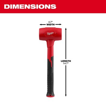 Milwaukee Polyurethane Dead Blow Hammer 48-22-9151 - 48 oz Head