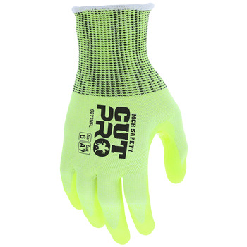 MCR Safety CutPro HyperMax Hi-Vis Yellow Large Cut-Resistant Gloves - A7 Cut Resistance - Nitrile Foam Palm & Fingertips Coating - Not Insulated Insulation - Rough Finish - 9277NFL
