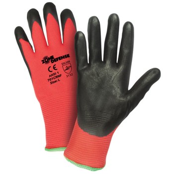 Picture of West Chester Zone Defense 701CRNF Black/Red XL Nylon Cut Resistant Gloves (Main product image)