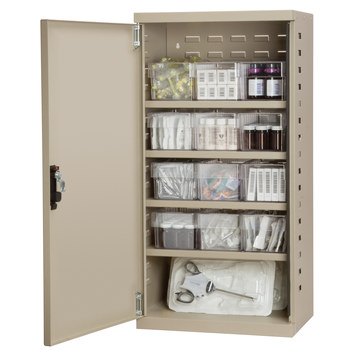 Picture of Akro-Mils ACS4P62 Akrodrawers 350 lb Putty Powder Coated, Textured Steel 18 ga Non-Stackable Secure Mini-Cabinet (Main product image)