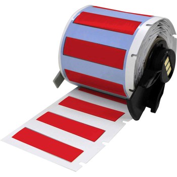 Picture of Brady PermaSleeve Red Polyolefin Thermal Transfer M6-250-175-342-RD Heat Shrink Wire & Cable Labels (Main product image)