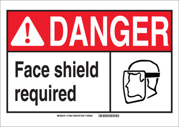 Picture of Brady B-401 High Impact Polystyrene Rectangle PPE Sign part number 120630 (Main product image)