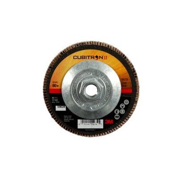 3M Cubitron II 967A Type 27 Flap Disc 55634 - Ceramic Aluminum Oxide - 4 1/2 in - 80+ - Medium
