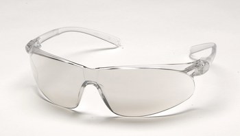 3M Virtua 11388-00000-20 Polycarbonate Standard Safety Glasses Mirror Lens - Clear Frame - Wrap Around Frame - 078371-62057