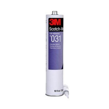 3M Scotch-Weld TE031 One-Part White Polyurethane Adhesive - Solid 0.1 gal Cartridge - 25158