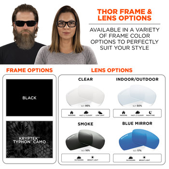 Ergodyne Skullerz Safety Glasses THOR 51330 - Size Universal