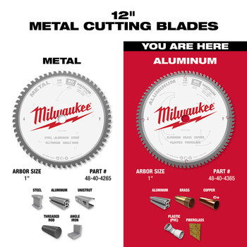 Milwaukee Circular Saw Blade 48-40-4365 - 12 in Diameter - Carbide