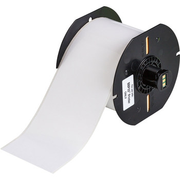 Brady B33C-3000-428 Printer Label Roll - 3 in x 85 ft - Metallized Polyester - Light Gray - B-428 - 91276
