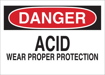 Picture of Brady B-555 Aluminum Rectangle White English Chemical Warning Sign part number 40860 (Main product image)