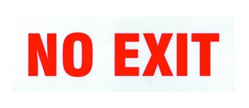 Picture of Brady B-347 Polyester / Polystyrene Rectangle White English No Exit Sign part number SP029G (Main product image)