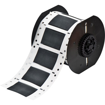 Brady PermaSleeve B33D-750-2-344BK Die-Cut Printer Sleeve - 2 in x 1.25 in - Polyolefin - Black - B-344 - 98232