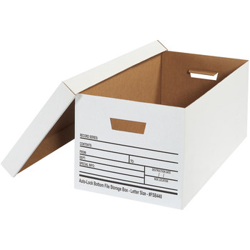 24 x 12 x 10 Auto-Lock Bottom Storage Box White