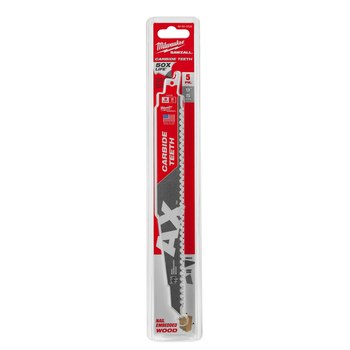 Milwaukee SAWZALL Ax Reciprocating Saw Blade 48-00-5526 - 7 TPI - 1 in Width x 0.05 in Thick - Carbide