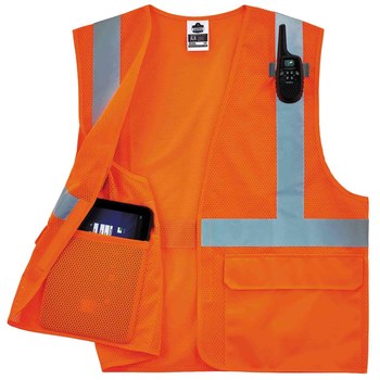 Ergodyne Glowear High-Visibility Vest 8220HL 21135 - Size Large/XL - High-Visibility Orange