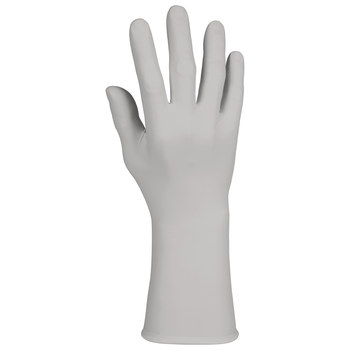 Ansell Kimtech Gray Large Disposable Gloves - Medical Exam Grade - 12 in Length - Rough Finish - 3.5 mil Thick - 53140